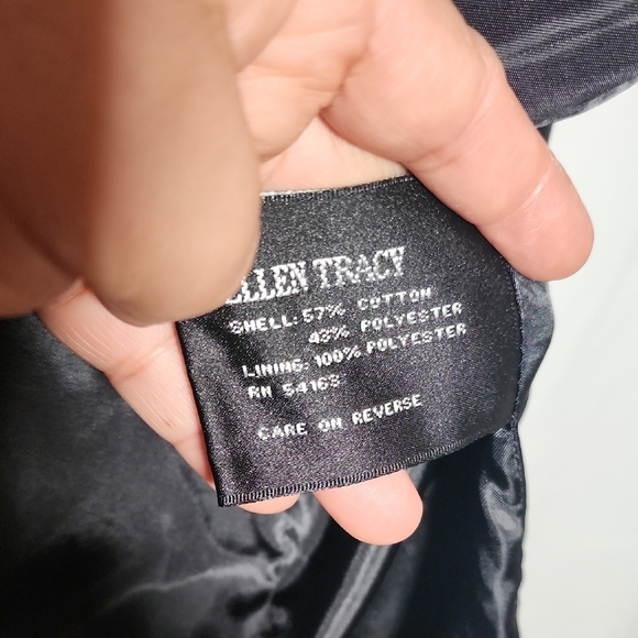 Ellen Tracy Men's Dark Jacket with Hood - Picture 6 of 7